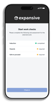 Start Work Checks mockup front